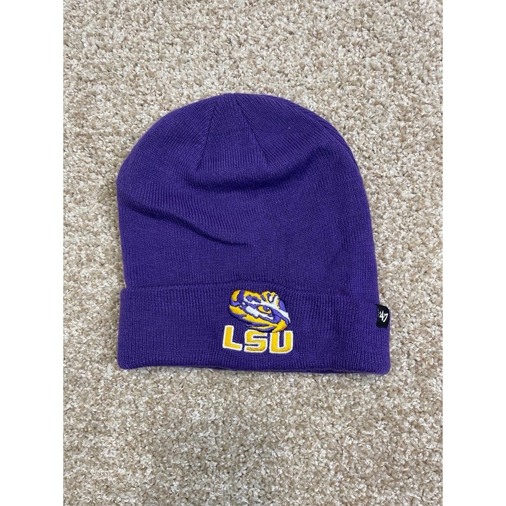 Unisex LSU Tigers Top of the World Logo Cuffed Knit‎ Hat Purple One Size